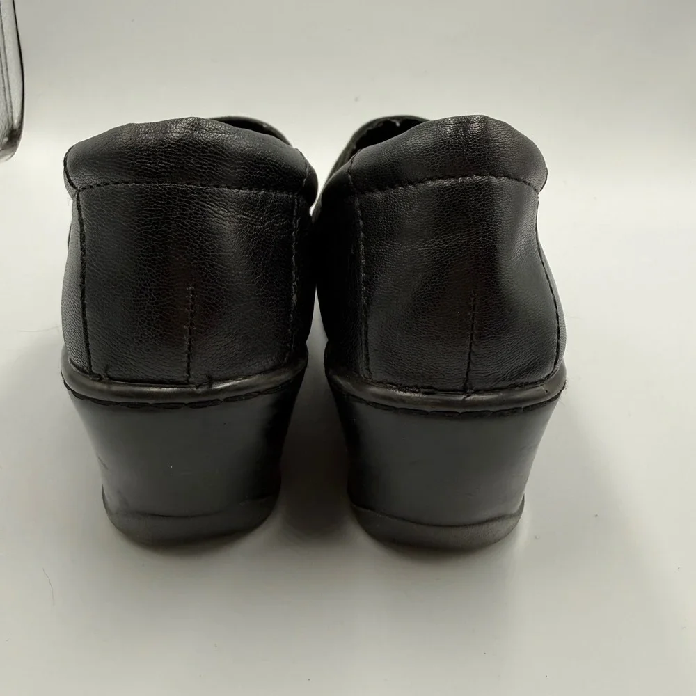 b.o.c.‎ Concept Leather Wedge Loafers 10M Black Minimalist Professional C78203